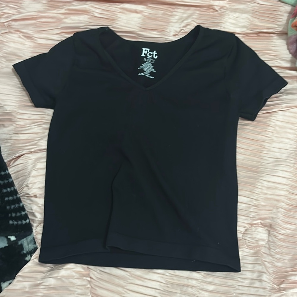 Black tight shirt with v neck